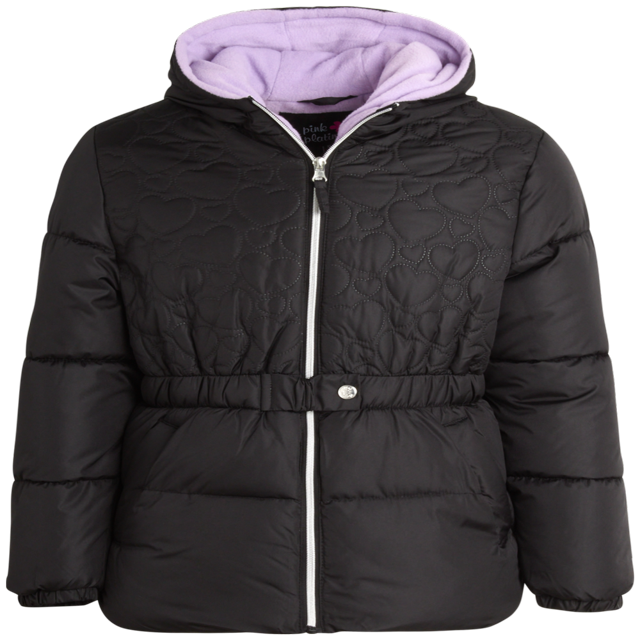 Pink Platinum Winter Jacket - Quilted Fleece Lined Windbreaker Puffer Coat (Size 7-16)