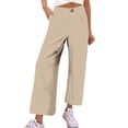 thumbnail image 2 of LSLJS Women Loose Casual Comfortable Solid Color Straight Leg Wide Leg Pants Womens Work Pants, 2 of 9