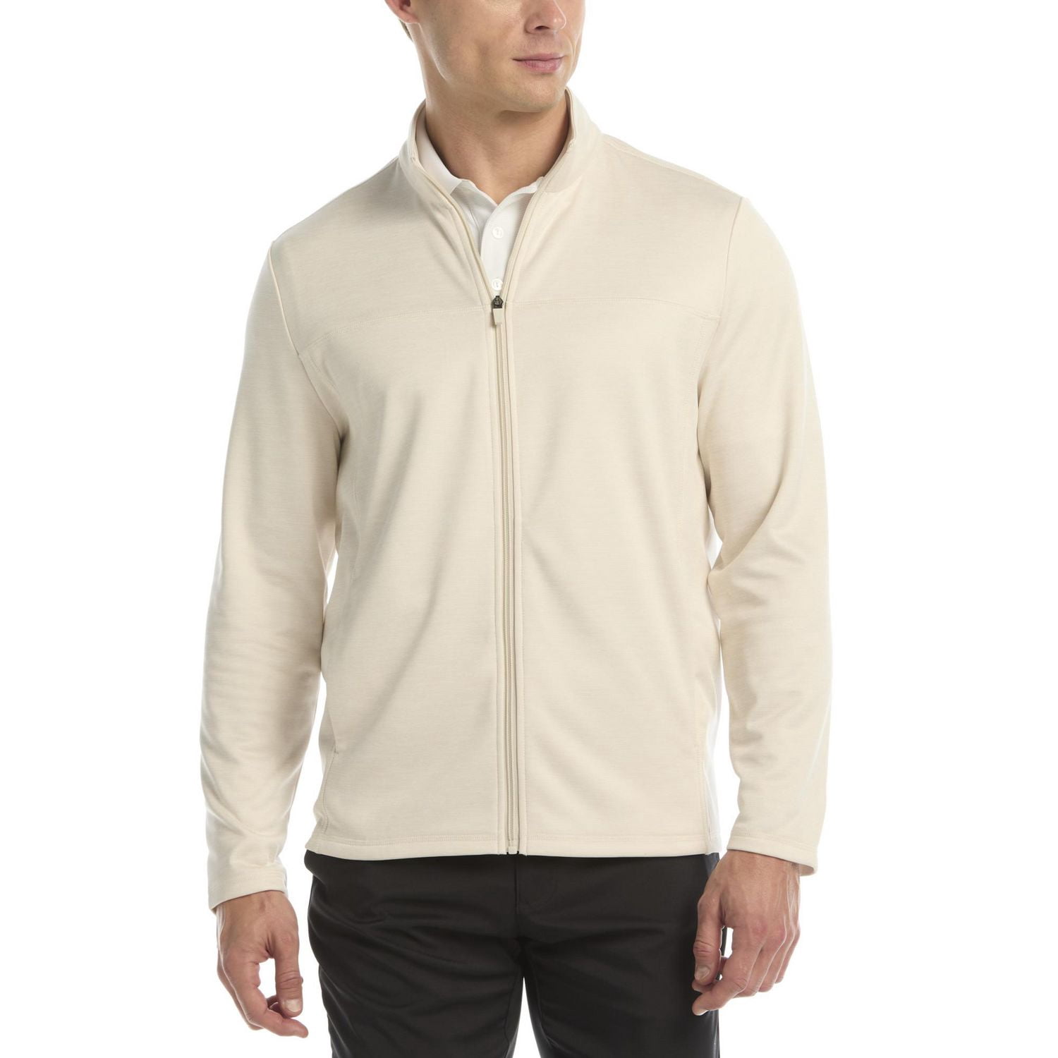 Ben Hogan Performance Men's Long Sleeve Solid Fleece Golf Full Zip Sweater