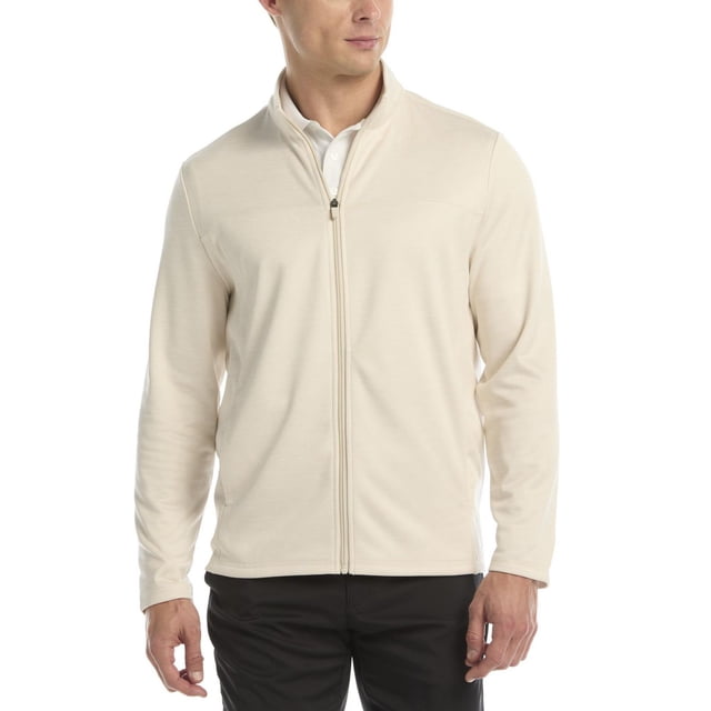 Ben Hogan Performance Men's Long Sleeve Solid Fleece Golf Full Zip Sweater