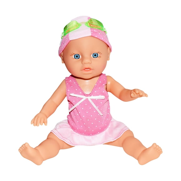 Poupée Bébé Qui Nage dans l'Eau, Poupée Nageuse Imperméable pour Filles, Poupée Bébé Électrique Qui Nage, Poupée Bébé Qui Nage, Poupées Nageuses pour Piscine/baignoire/temps de Bain, Jouets de Bain pour la Natation