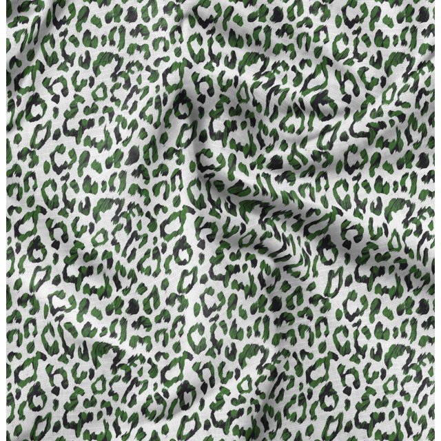 Soimoi Poly Georgette Fabric Leopard Animal Skin Print Sewing Fabric Yard 42 Inch Wide