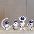 thumbnail image 2 of 4 Pcs Statue d'Astronaute Figurine de Spaceman Décoration Maison Blanc Bleu, 2 of 8