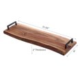 thumbnail image 2 of IH Casa Decor Acacia Wood Live Edge Serving Board With Iron Handles, 2 of 4