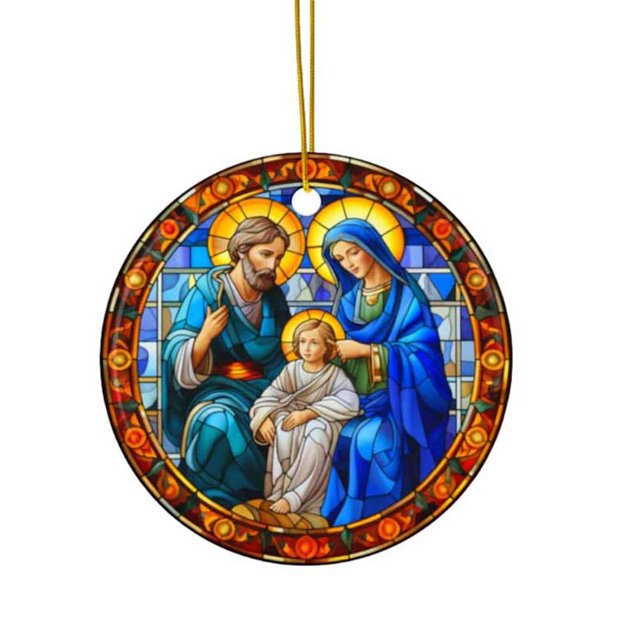 Birdeem Christmas Acrylic Pendant Concave Textured Round Pendant Decoration