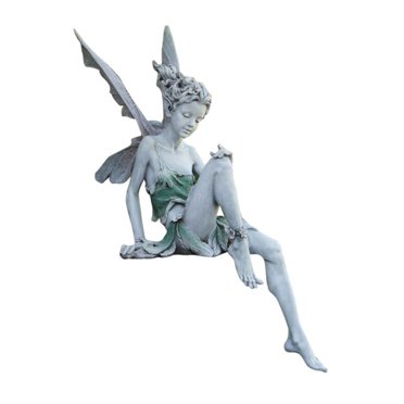Statue de Fairy Assise Décoration Flower Fairy Décoration de Jardin Artisanat Artisanat en Résine Décoration de Jardin Statue Utilisée pour l'Extérieur Maison Jardin