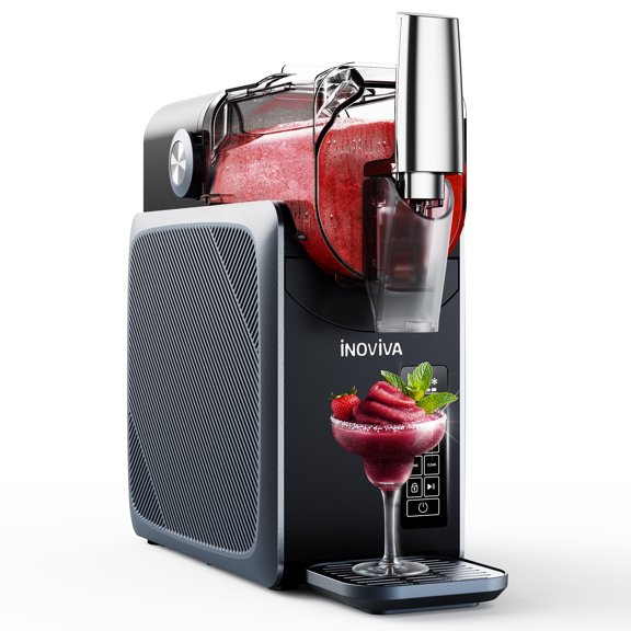Machine à Slush Reconditionnée Inoviva S2.2, Capacité de 88 Oz, Technologie de Refroidissement Instantané Sans Glace Nécessaire, 5 Programmes Préréglés, Épaisseur Réglable, Fonction d'Auto-nettoyage