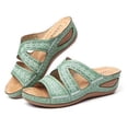 thumbnail image 1 of Dvkptbk Sandales Femmes Sandales Multicolores Brodées pour Femmes avec Semelle Compensée à Bout Ouvert Chaussures à Plateforme Chaussures pour Femmes, 1 of 4