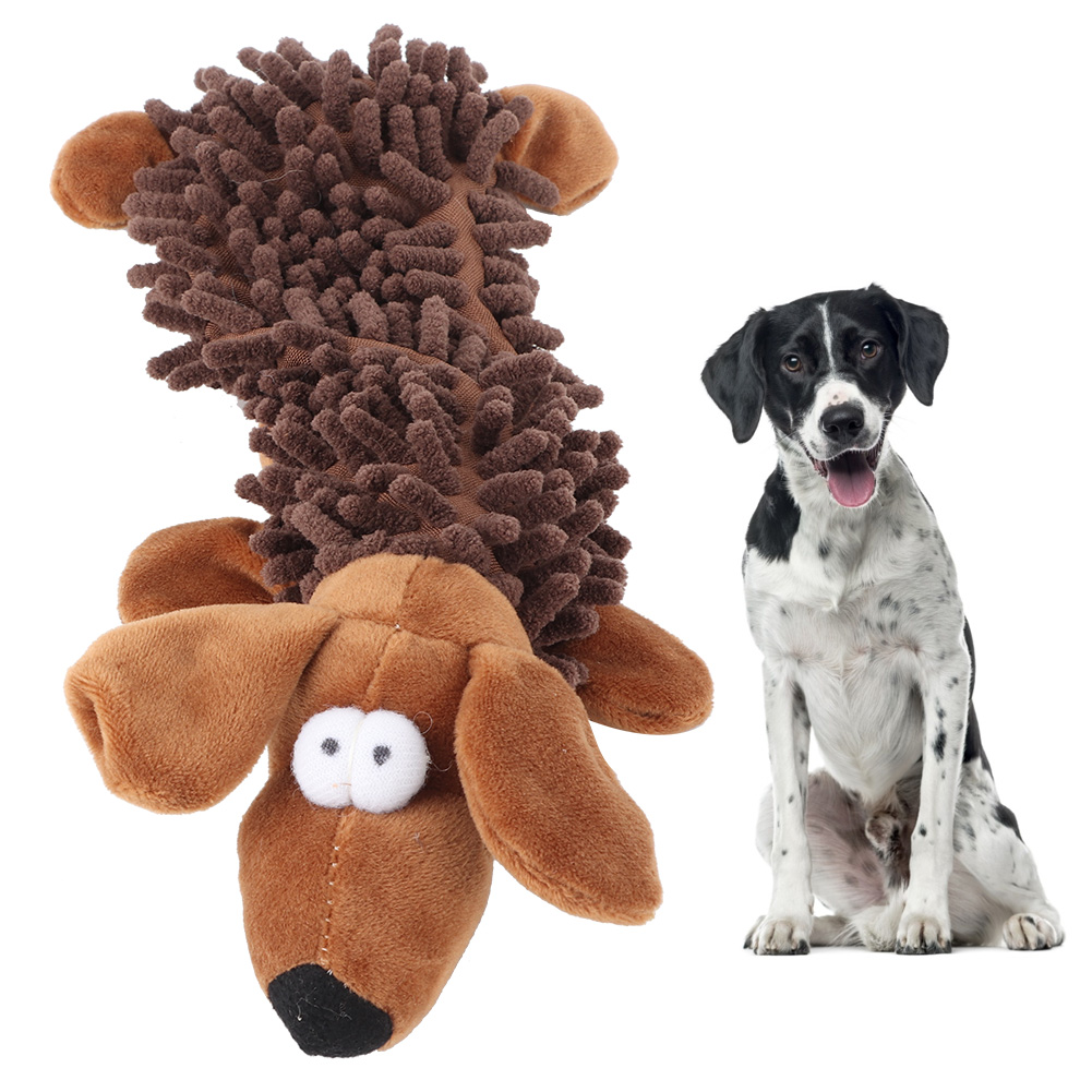 Brown Dog Small Dog Plush Toy, Small Dog Toy, Safe Non- For Dog Plush Toy Pet Toy Molar Teeth Playing Biting Brown Dog