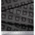 thumbnail image 2 of Soimoi Gray Cotton Poplin Fabric Square Geometric Printed Craft Fabric by the Yard 56 Inch Wide, 2 of 3