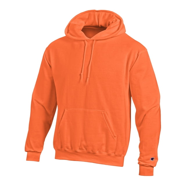 Champion Mens Double Dry Action Fleece Pullover Hoodie, M, Orange