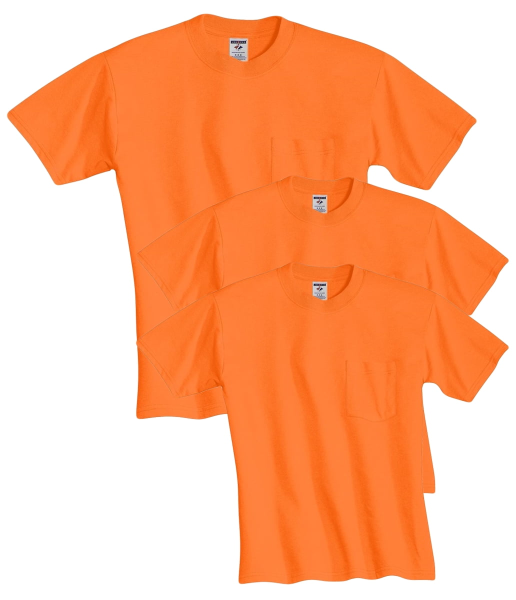 T-Shirts Blancs pour Hommes à Manches Courtes avec Poche, Lot de 3