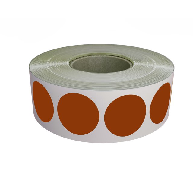 Circle dot Sticker for organizing and Inventory 3/4" - Labels roll Stickers in Brown (1.9cm) 19mm - 1050 Pack by Royal Green …