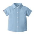thumbnail image 3 of Kids Girls Button Down Shirts Button Down Boys Graduation Shirts School Clothes 5-6 Years, 3 of 5