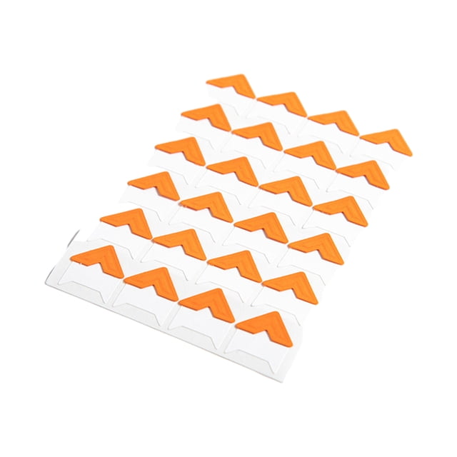 ZheElen 24piece Easy To Remove Vintage Corner Kraft Stickers Durability Wide Application reddish orange