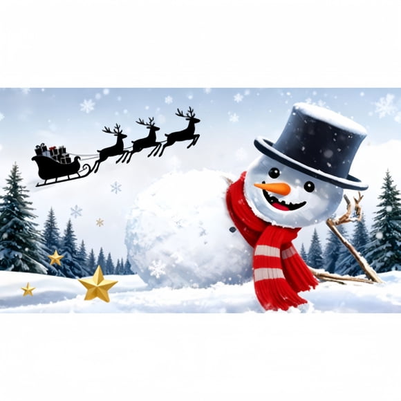 SIfdSeng Obtenez-le Rapidement Grande Bannière de Porte de Garage Extérieure pour la Saison des Fêtes Véranda avant Cour Enseigne de Bienvenue Festive de Noël avec Motif de Traîneau du Père Noël Renne Bonhomme de Neige Météo