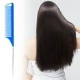 thumbnail image 2 of EARKITY Hair Rat Tail Combs, Parting Rattail, Teasing Fine Tooth Comb, Metal Hair Pick Detangling, Heat Resistant Carbon Fiber Teasing Comb, and Stainless Steel Pintail, 2 of 2