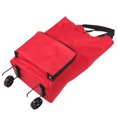 thumbnail image 3 of Shisuyan Sac de Magasinage Roulant avec Roue Rouge Lot de 1 48x28 cm, 3 of 9