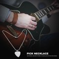 thumbnail image 3 of Guitar Pick Necklace, Guitar Pick Chain, Special Graven Patterns Portable To Use Durable For Guitar Ukulele Bass Practice, 3 of 8