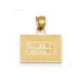 thumbnail image 3 of Collier Pendentif Drapeau Américain en Or Jaune 14K avec Chaîne, 3 of 4