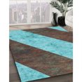 thumbnail image 3 of Ahgly Company Tapis d'Intérieur Rectangulaire Transitionnel Brun Café Lavable à la Machine, 2 Pieds x 3 Pieds, 3 of 7