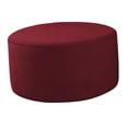 thumbnail image 3 of DOLITY Housses pour Pouf Housse Ronde pour Pouf Repose-Pieds Amovible Rouge, 3 of 9