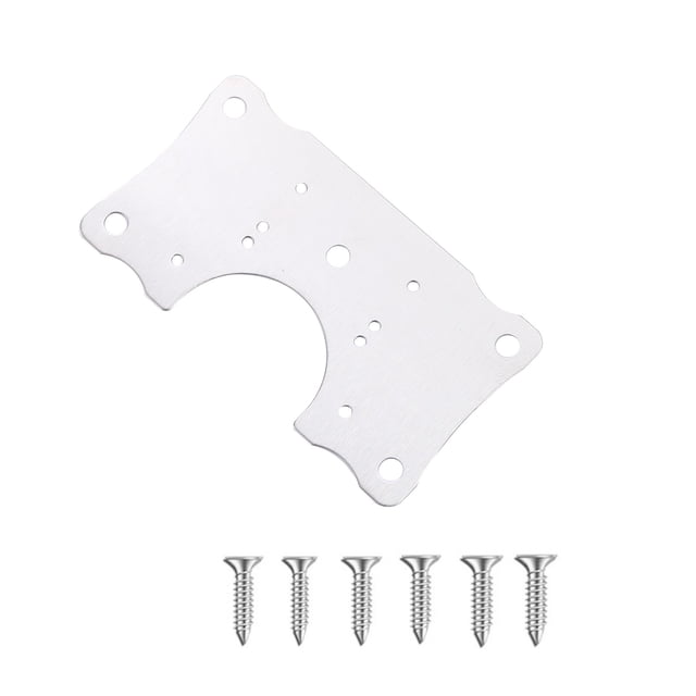 Agiferg Kit de Réparation de Plaque de Charnière de Trou d'Armoire Support de Réparation de Plaque en Acier Inoxydable Résistant à la Corrosion Charnière Facile à Installer