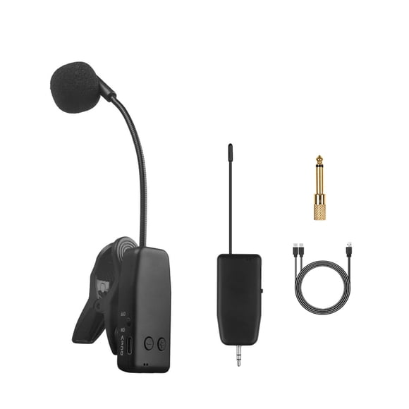 lionlar Instrument Microphone Band Transmitters Musical Instrument Clip Condenser Mic 3.5mm