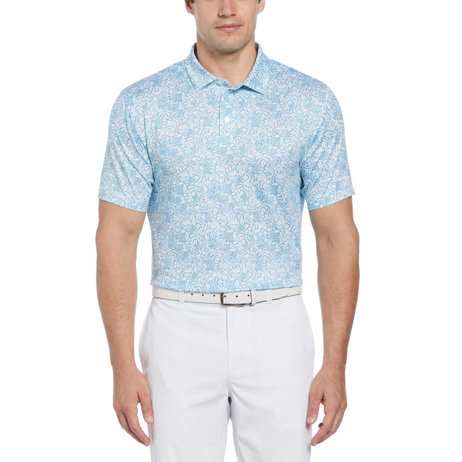 Ben Hogan Polo de golf à imprimé feuillage brillant pour hommes