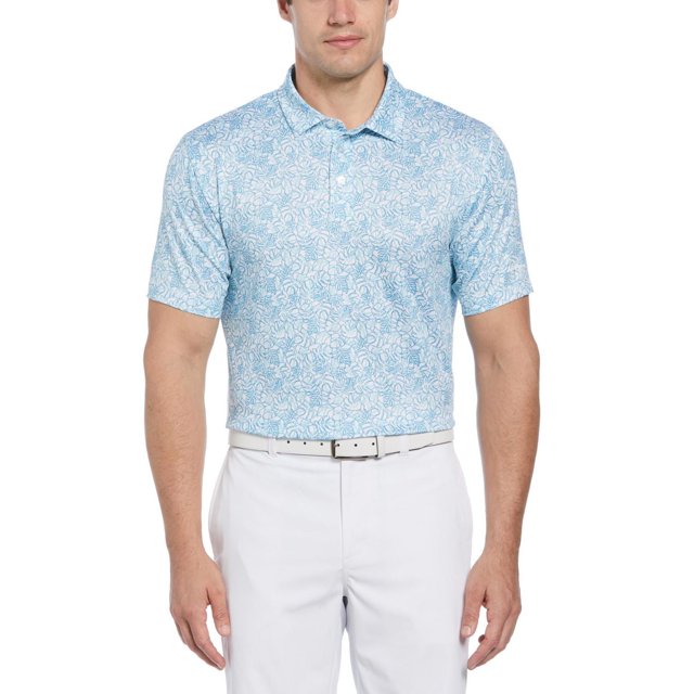 Ben Hogan Polo de golf à imprimé feuillage brillant pour hommes