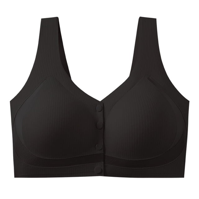 Front Closure Bras for Women Wireless Daily Bra Full Coverage Push Up Wirefree Bras