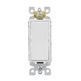 thumbnail image 1 of Leviton 3002796 Decora 15A Three Pole 3-Way Rocker Switch White - Pack of 10, 1 of 1