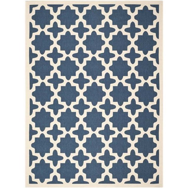 Safavieh Courtyard Navy Indoor Outdoor Rug - 9' x 12'