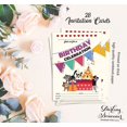 thumbnail image 5 of Darling Souvenir Multicolor Birthday Invitation Card Printable Fill or Write In Blank Invites Party Supplies Pack Of 28 5 x 7 Inches, 5 of 5