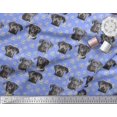 thumbnail image 3 of Soimoi Polyester Crepe Fabric Lotus & Dog Face Print Fabric by The Yard 42 Inch Wide, 3 of 5