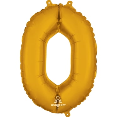 Anagram Gold Mini "0" Banner Foil Balloon