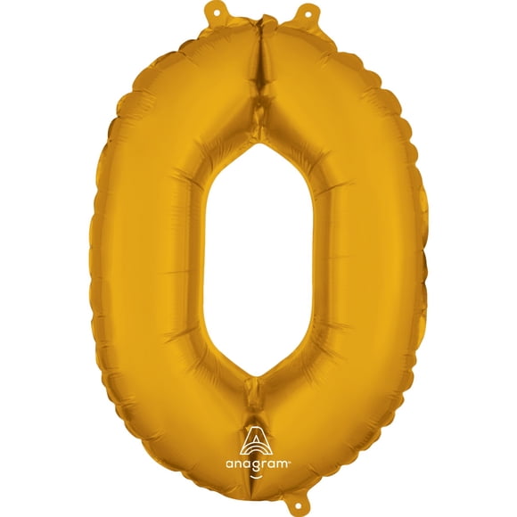 Anagram Gold Mini "0" Banner Foil Balloon