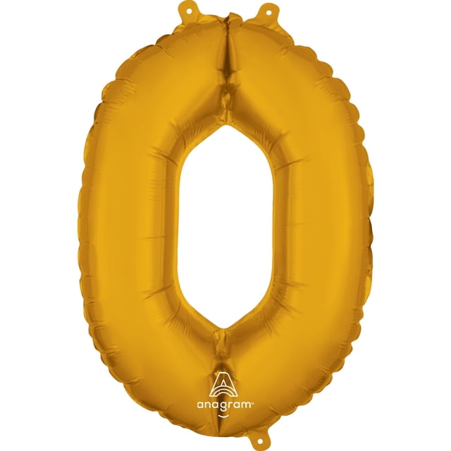 Anagram Gold Mini "0" Banner Foil Balloon