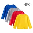 thumbnail image 1 of hengsof T-Shirts à Manches Longues pour Enfants T-Shirts Doux pour Enfants T-Shirts Basiques à Col Rond pour Enfants Haut pour Ados Jeunes, 1 of 8