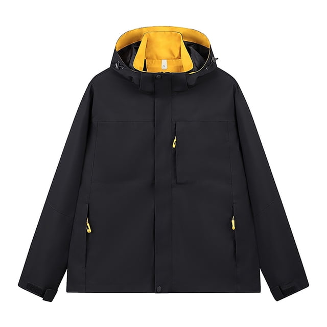 RXIRUCGD Manteau Veste Mode Ajustée à Capuche à Cordon avec Coutures pour Homme, Noir, Taille : 4TG