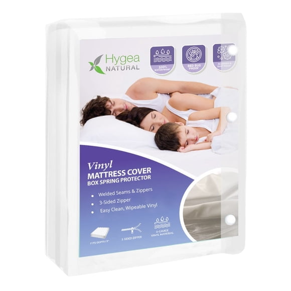 6 Gauge Vinyl Bed Bug Mattress/Box Spring Encasement - XL Full 54"x80"x9"