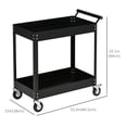 thumbnail image 3 of DURHAND 2 Tier Rolling Tool Cart for Garage Mechanics Warehouse 330lbs, 3 of 10