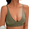 thumbnail image 1 of Timegard Womens Bras Adjustable Strap Wireless Deep V Neck Smoothing Full Support Comfort Everyday Bra, 1 of 6