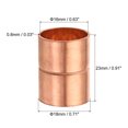 thumbnail image 2 of Unique Bargains 16mm Straight Copper Pipe Coupling Connecting Adapter Solder Connection for Plumbing 2 Pack, 2 of 5