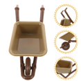 thumbnail image 4 of AMERTEER Plastic Cart Models Miniature Toy Shopping Lawnmower Wheelbarrow Child Brown, 4 of 8