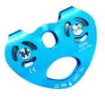 thumbnail image 2 of facefd Zip Line Trolley Double Pulleys Hanging Device Caving Tool Rope Fixator 25KN Tandem Wheels Climbing Pulley for Outdoor Use Black Blue, 2 of 6