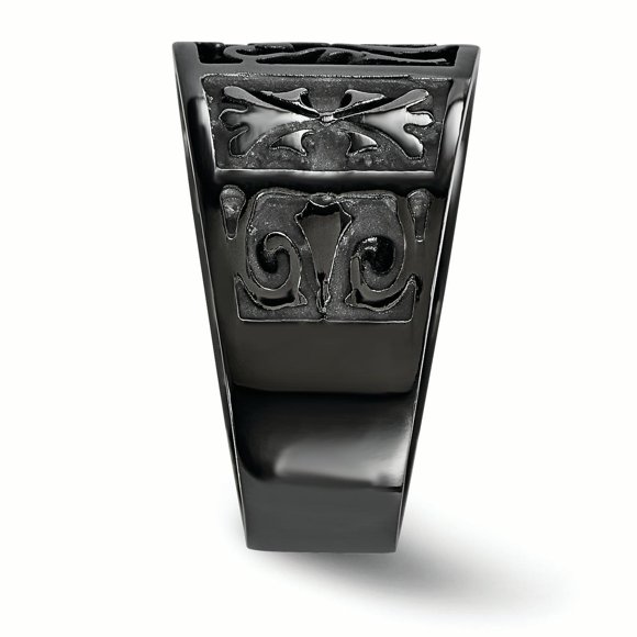 Edward Mirell Black Ti Flat Casted Design 14mm Ring Size 8.5