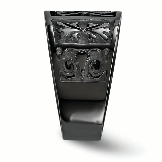 Edward Mirell Black Ti Flat Casted Design 14mm Ring Size 8.5