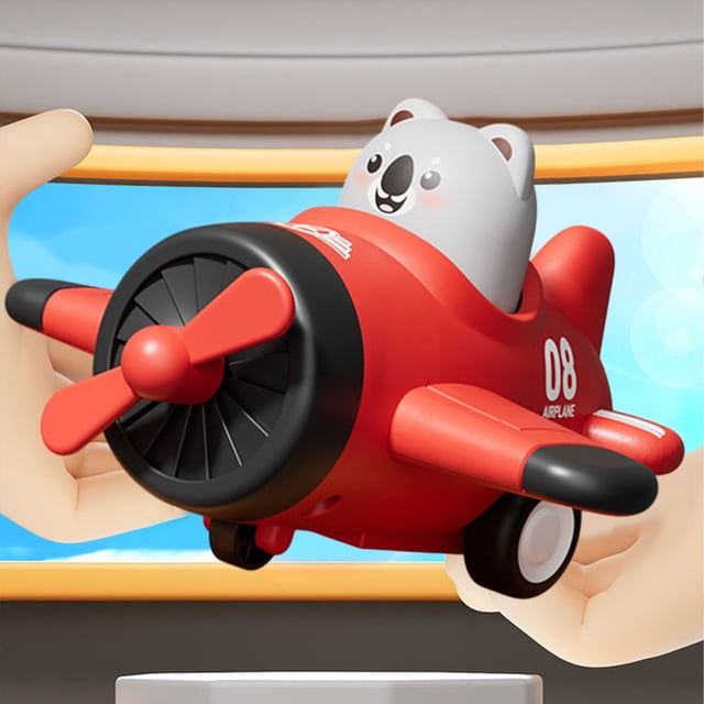 YANGHONGY Children's Press Puzzle Toy Car Animals Small Plane Toy
