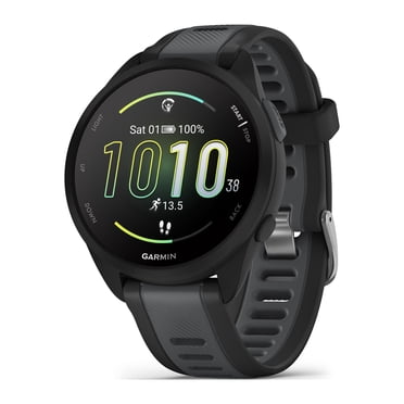 Garmin Forerunner 165 Music GPS Running Smartwatch and Fitness Tracker with Heart Rate - Black/Slate Grey